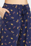 Rosaline Bon Appetit Knit Cotton Pyjama Set - Ocean Cavern — thumbnail 6